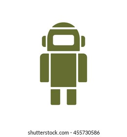 Robot icon.Flat design.