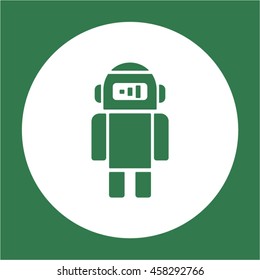 Robot icon.Flat design.