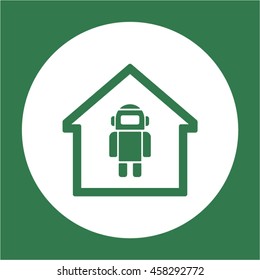 Robot icon.Flat design.