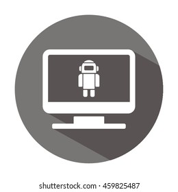 Robot icon.Flat design.