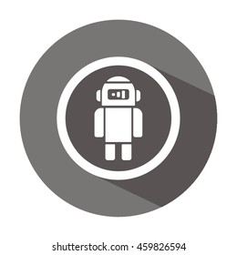 Robot icon.Flat design.