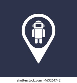 Robot icon.Flat design.
