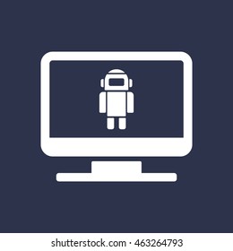 Robot icon.Flat design.