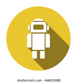 Robot icon.Flat design.