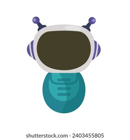 Robot icons. Chatbot icon.  Customer support service chat bot. Flat vector illustration