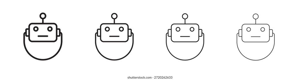 Robotersymbole Umrissvektorsymbol
