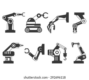 Robot Icons Robotic Hands Stock Vector (Royalty Free) 292696118 ...