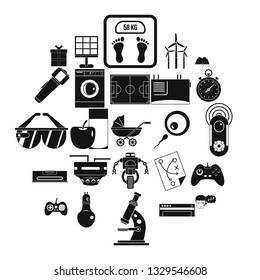 Robot icons set. Simple set of 25 robot icons for web isolated on white background