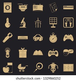 Robot icons set. Simple set of 25 robot icons for web for any design