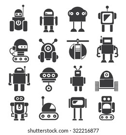 Robot Icons Set Vector Robot Stock Vector (Royalty Free) 322216877 ...