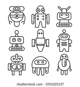 Vektorgrafik von Robotersymbolen