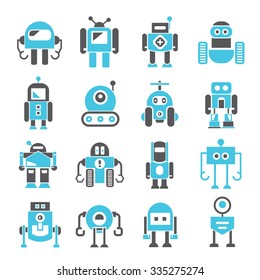 robot icons, vector