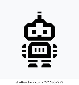 Ilustração robótica em estilo minimalista