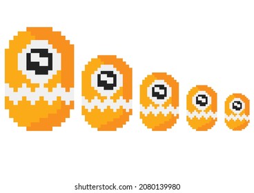 robot illustration in pixel style