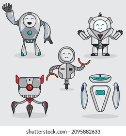 ROBOT ILLUSTRATION FROM VARIOUS TIMES