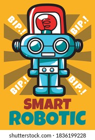  Robot  image vector illustration for t shirt or cards