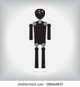 Robot in imagination, Vector graphic