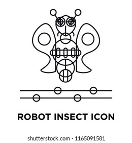 Robot insect icon vector isolated on white background, Robot insect transparent sign