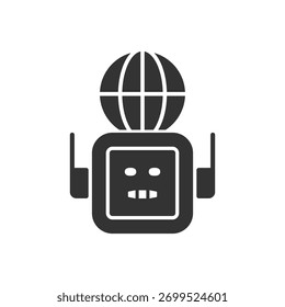 Símbolo de Símbolo de Ícone de Internet de Robô 