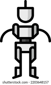 robot isolated design element stock illustration. Vector on a white background