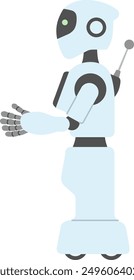 The robot isolated on white background