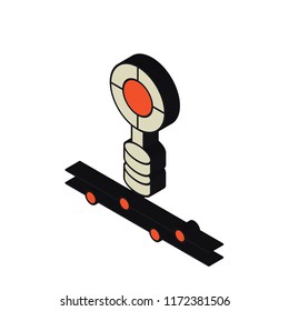 Robot isometric left top view 3D icon