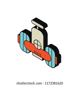 Robot isometric left top view 3D icon