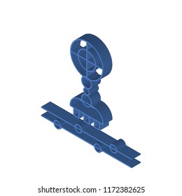 Robot isometric left top view 3D icon