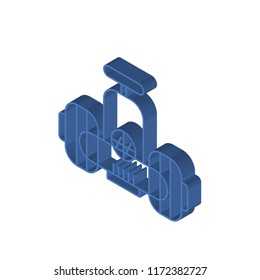 Robot isometric left top view 3D icon