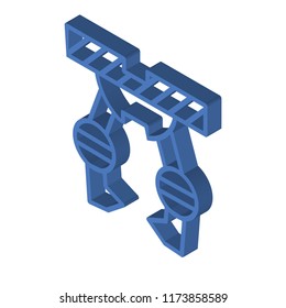 Robot isometric left top view 3D icon