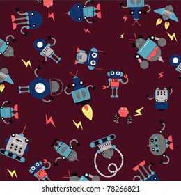 robot kids wallpaper design