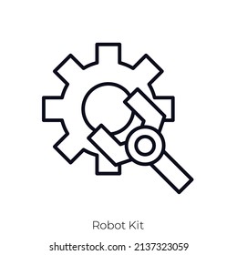 Robot Kit Icon. Outline Style Icon Design Isolated On White Background