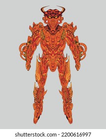 Guerrero del caballero Robot en segundo plano perfecto para el diseño de camisetas mercadería de pegatinas