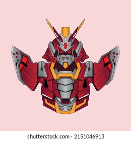 robot knight warrior cyborg en segundo plano, Perfecto para el diseño de camisetas, pegatinas, afiches, mercadería y el logo del deporte electrónico