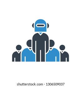 robot leader icon
