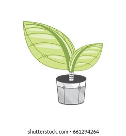 ROBOT LEAF TECHNOLOGY logo template