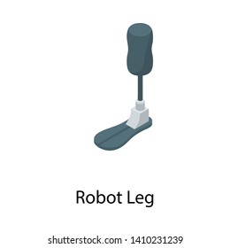 
Robot leg vector in isometric design 
