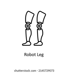 Iconos Robot Leg Vector Outline para sus proyectos digitales o de impresión.