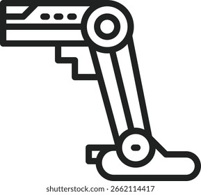 Roboterbeine Symbol, Vektorbild. Geeignet für mobile Apps, Web-Apps und Printmedien.