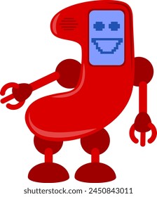 Robot Letter Alphabet Vector Element