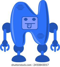 Robot Letter Alphabet Vector Element