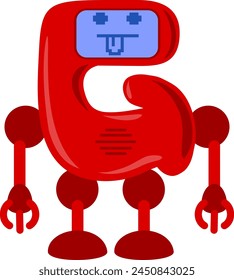 Robot Letter Alphabet Vector Element