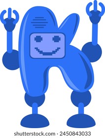 Robot Letter Alphabet Vector Element