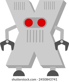 Robot Letter Alphabet Vector Element
