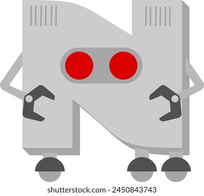 Elemento de Vector de alfabeto de letra robot