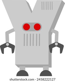 Robot Letter Alphabet Vector Element