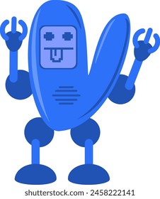 Robot Letter Alphabet Vector Element