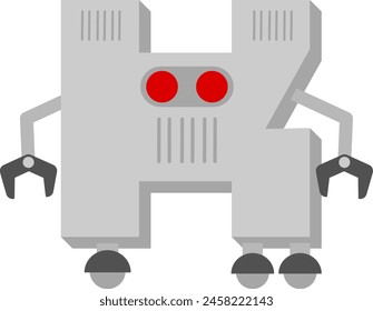 Elemento de Vector de alfabeto de letra robot