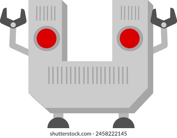 Robot Letter Alphabet Vector Element