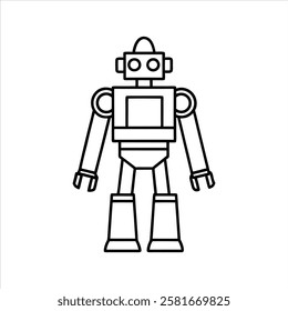 robot line art this is a editable file
